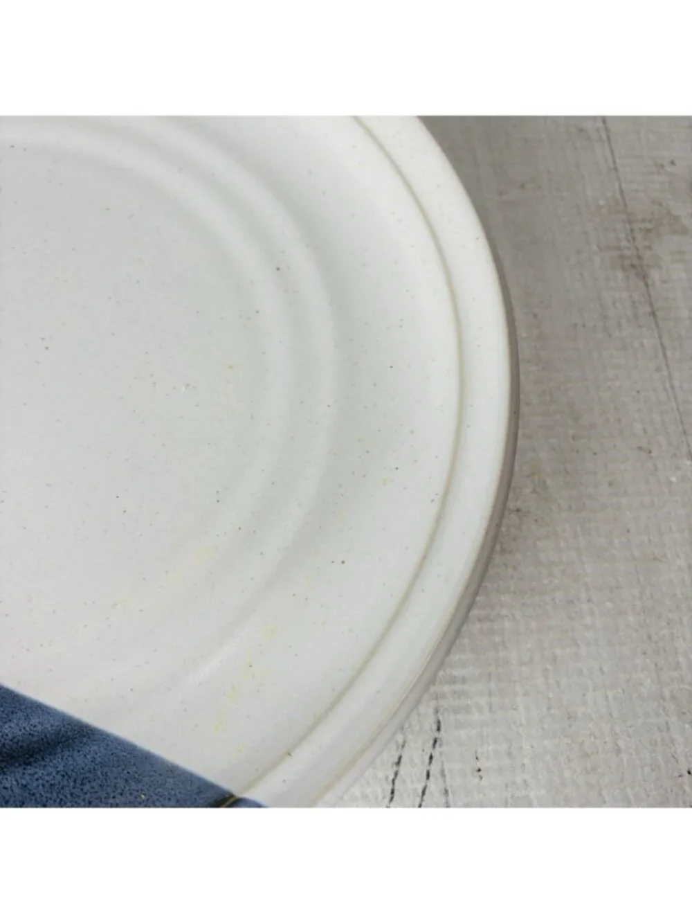 Noritake Stoneware DURANGO 8647 Black Blue Abstract Panels Dinner Plates Set 4